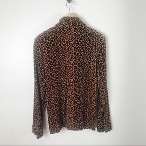 Vintage Tops - Vintage 90’s Velvet Velour Leopard Blouse Vintage Tops - Vintage 90’s Velvet Velour Leopard Blouse